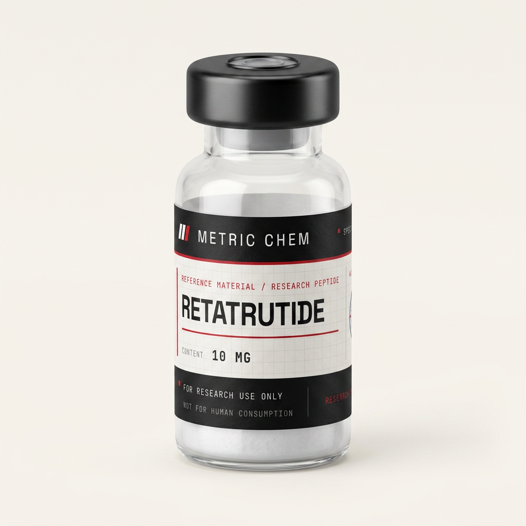 Retatrutide — 10 mg lyophilized solid, crimp-sealed vial